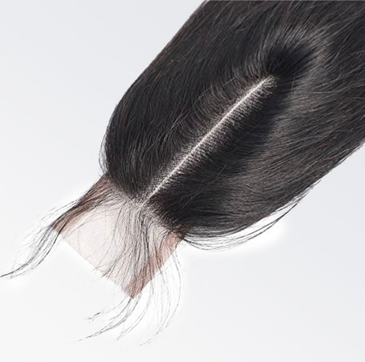 2" x 6" Straight Transparent Lace Closure