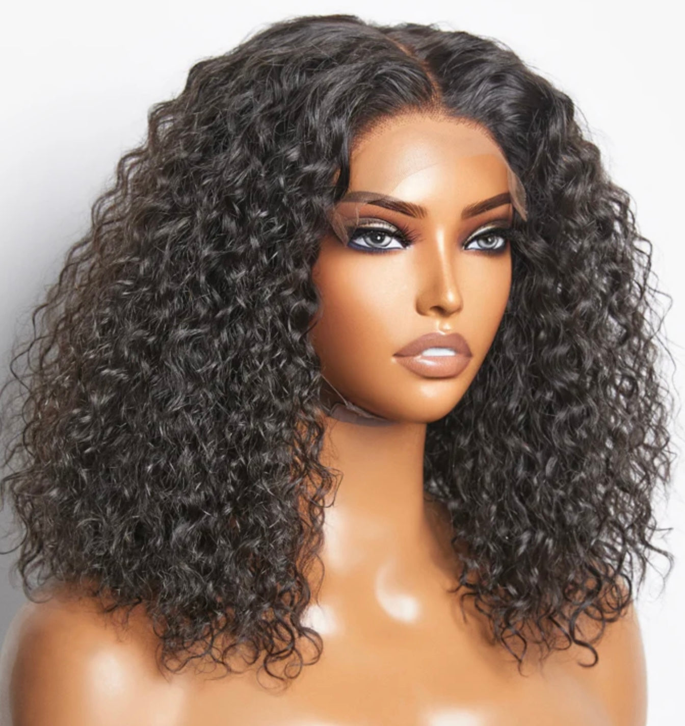5x5 Glueless Water Wave Lace Closure Bob Wig 150% Density