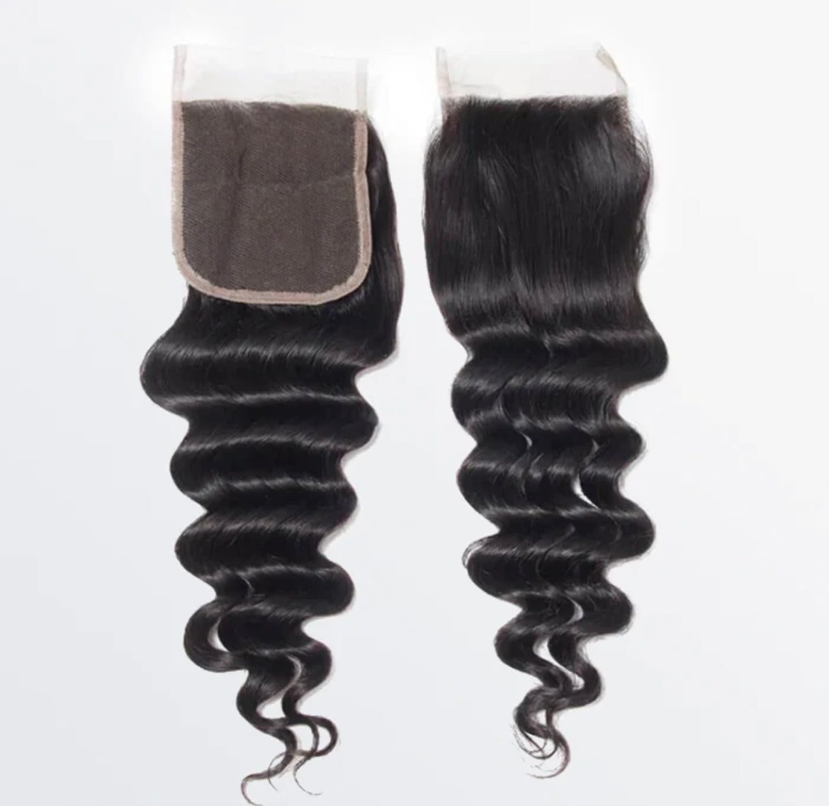 4" X 4" Loose Deep Free Parted Lace Closure