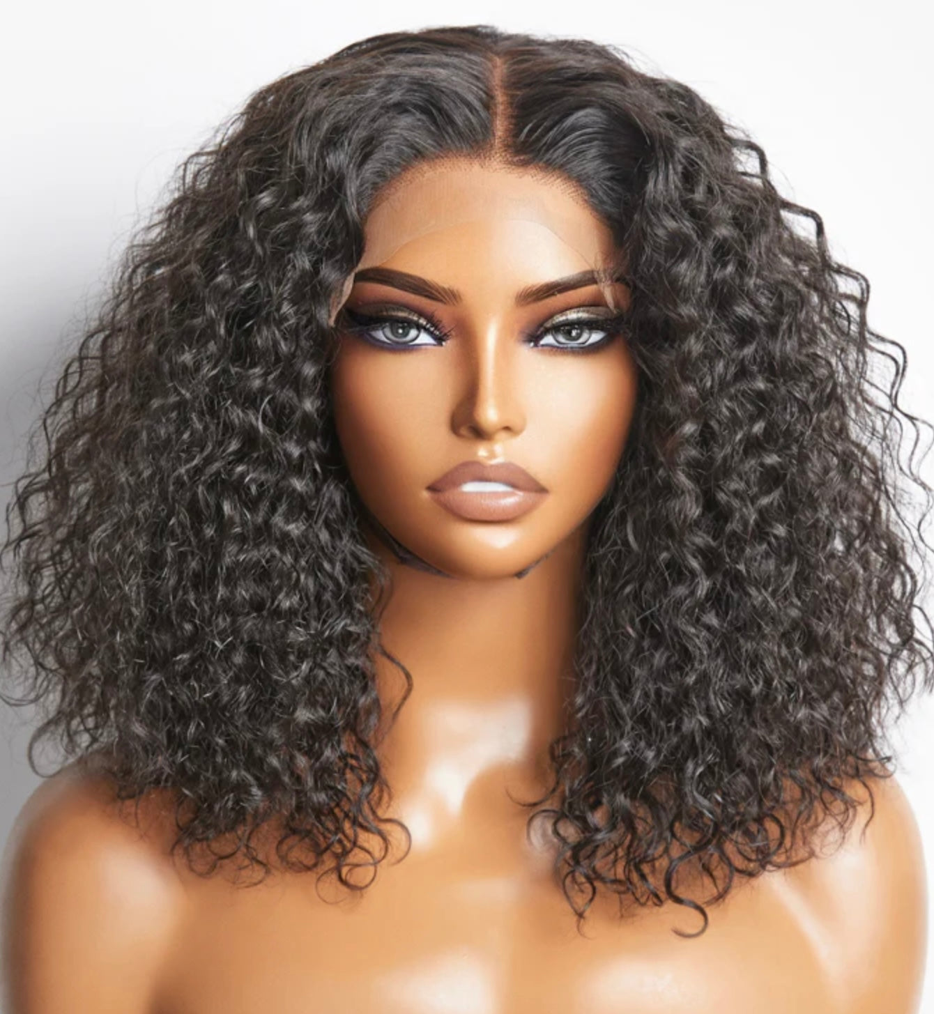 5x5 Glueless Water Wave Lace Closure Bob Wig 150% Density