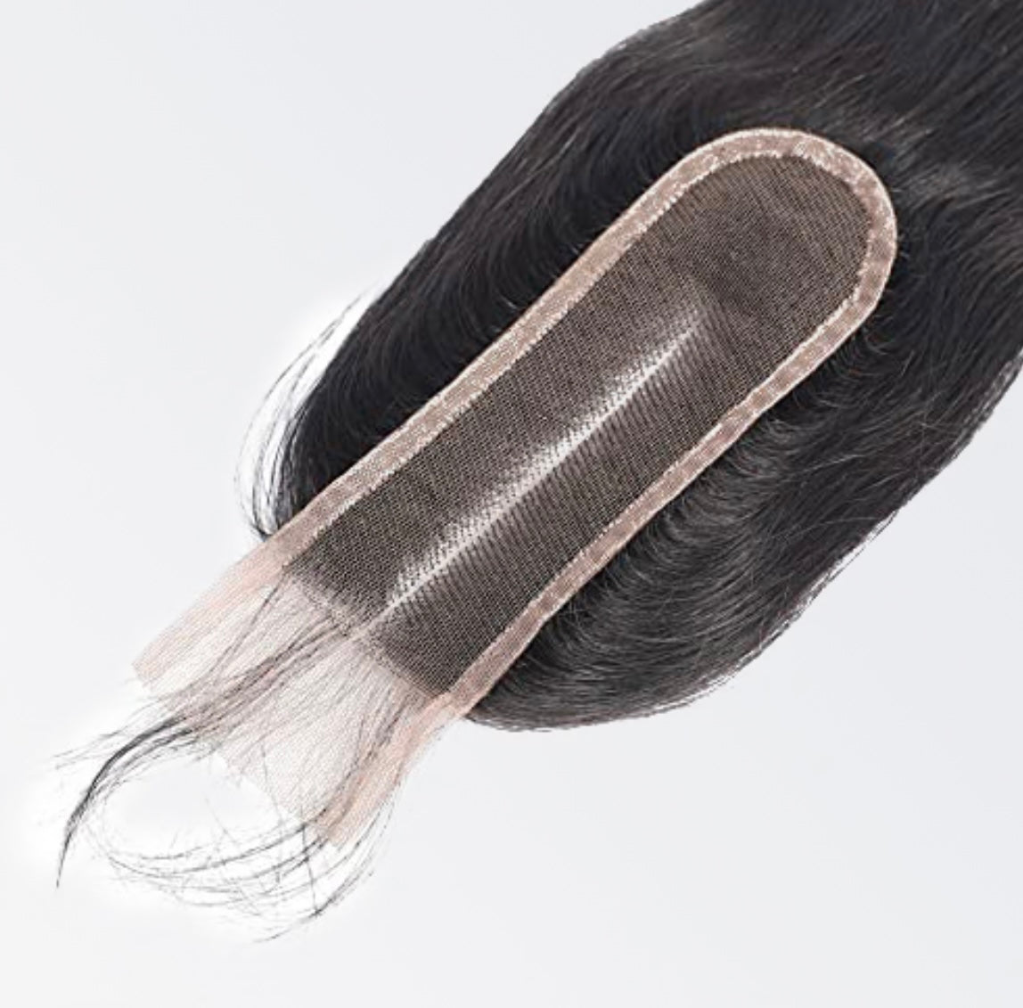 2" x 6" Straight Transparent Lace Closure