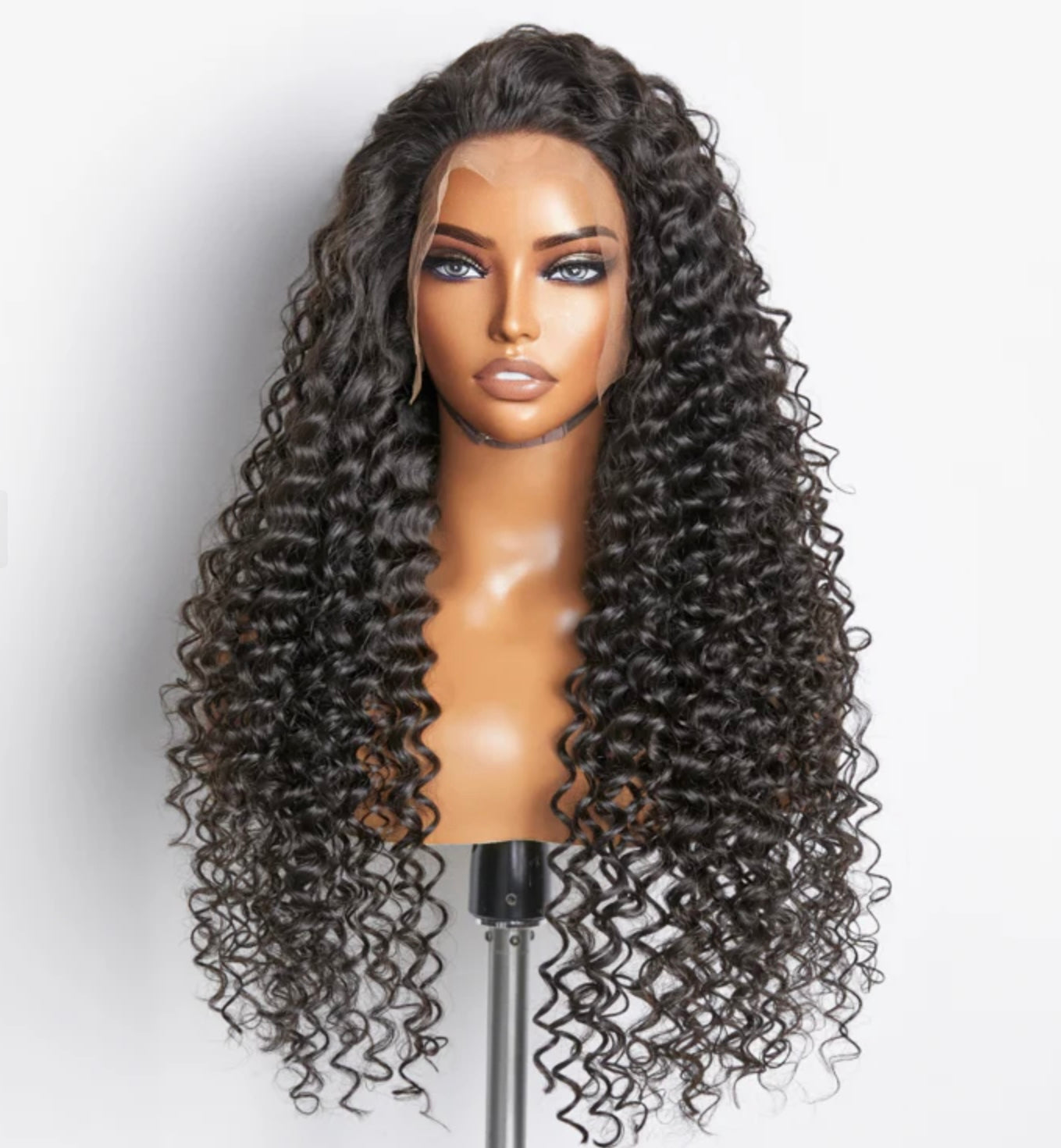 200% Density 13x4 Full Frontal Deep Wave Lace Wig