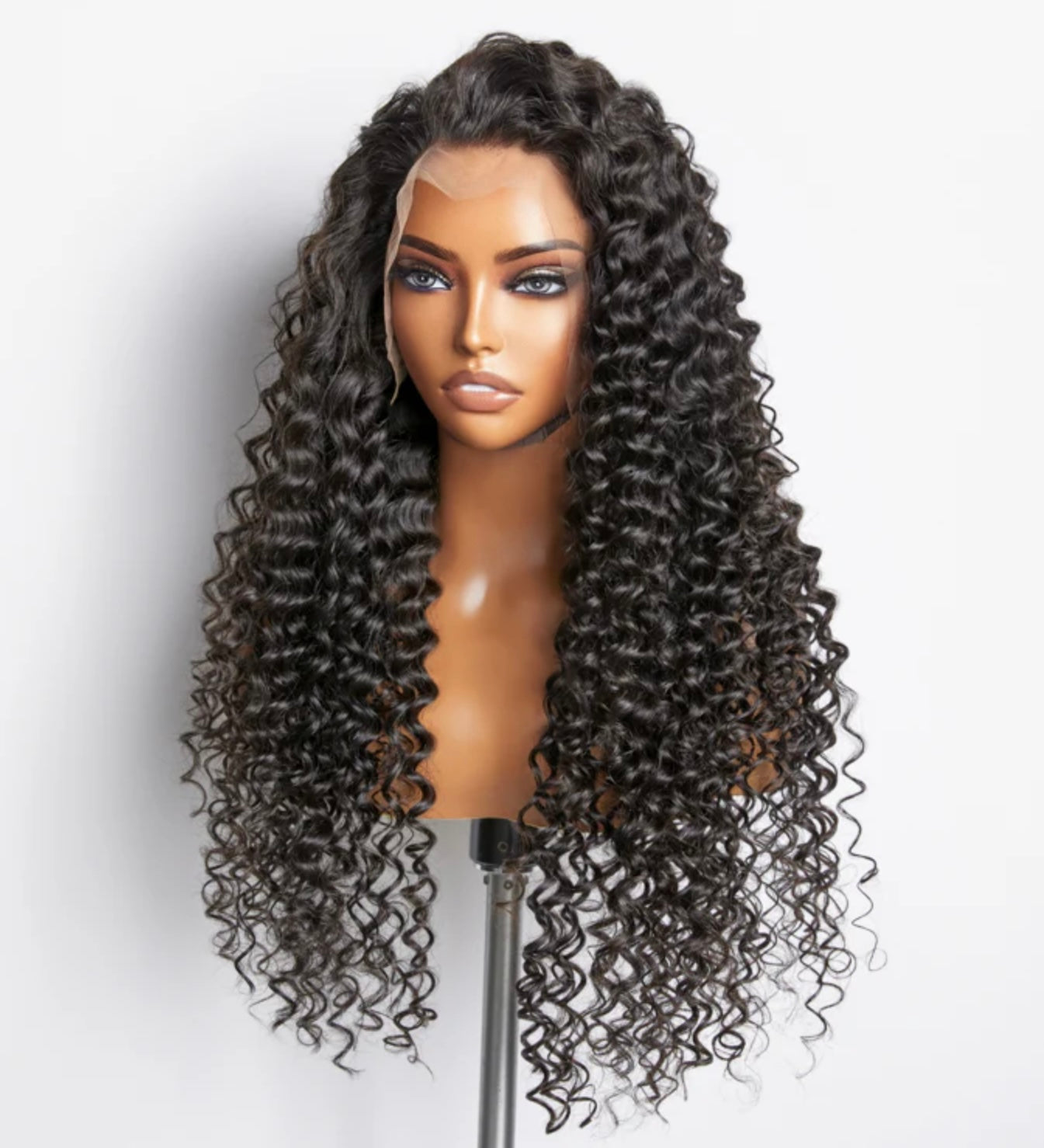 200% Density 13x4 Full Frontal Deep Wave Lace Wig