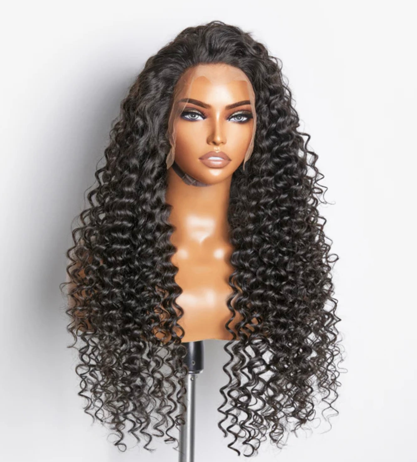 200% Density 13x4 Full Frontal Deep Wave Lace Wig
