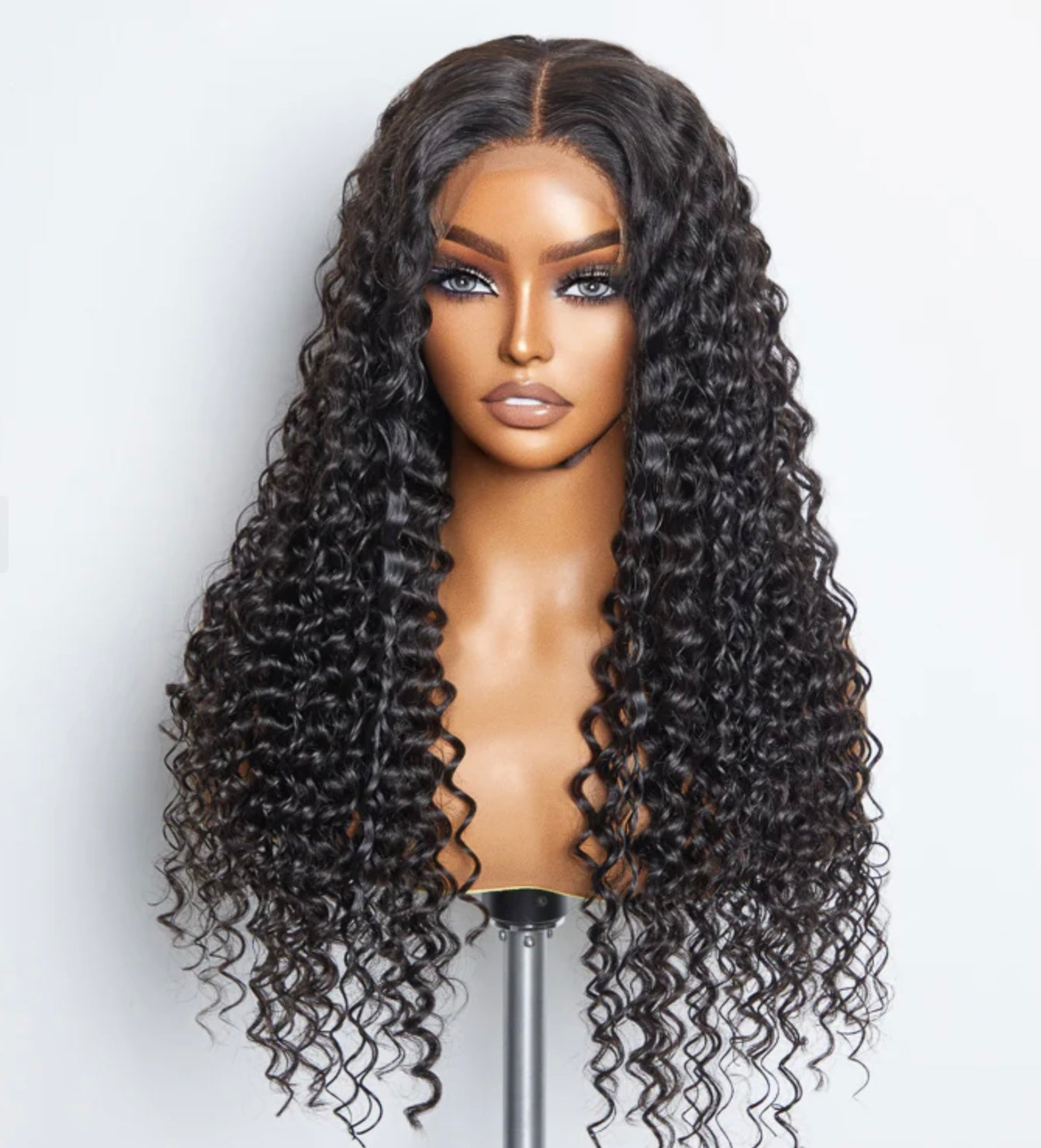 5x5 Glueless Lace Closure Deep Wave Wig 180% Density