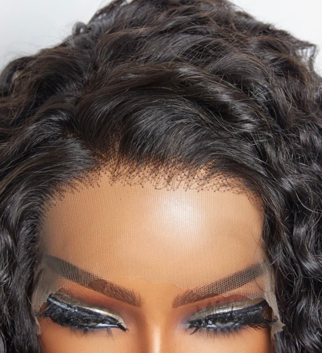 13x6 Glueless 3D Cap Pre-Bleached Water Wave Transparent Lace Front Wig 150% Density