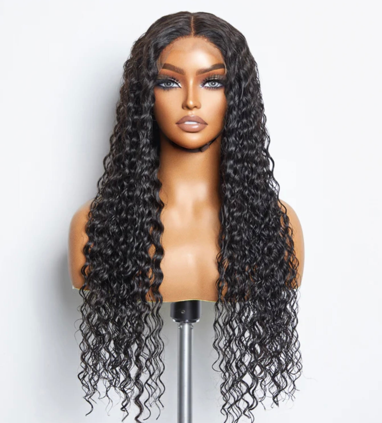 5x5 Glueless Lace Closure Deep Wave Wig 180% Density